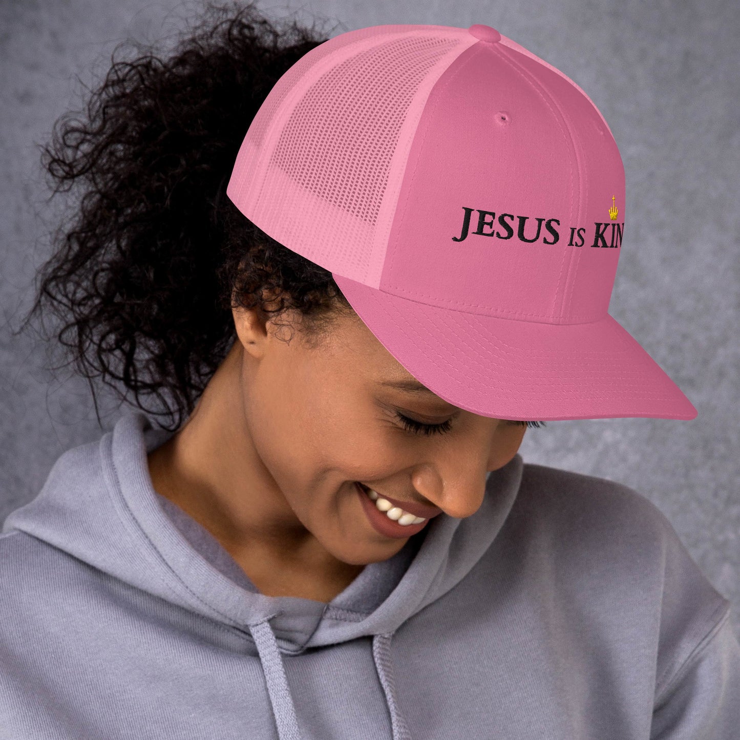 JESUS is KING - Trucker-Cap DE helles Design faith design by The Light of Life