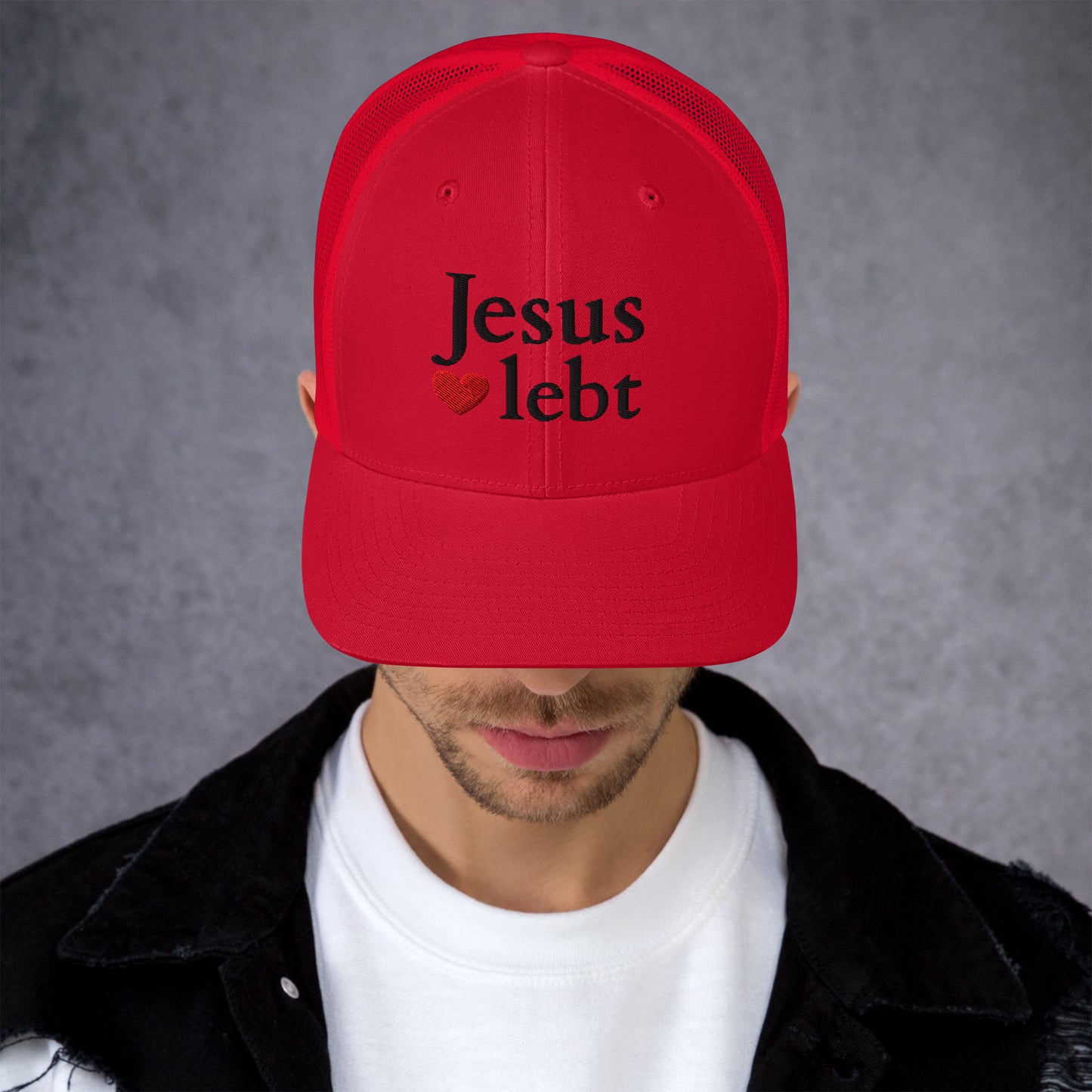 Jesus lebt - Trucker-Cap DE faith design by The Light of Life