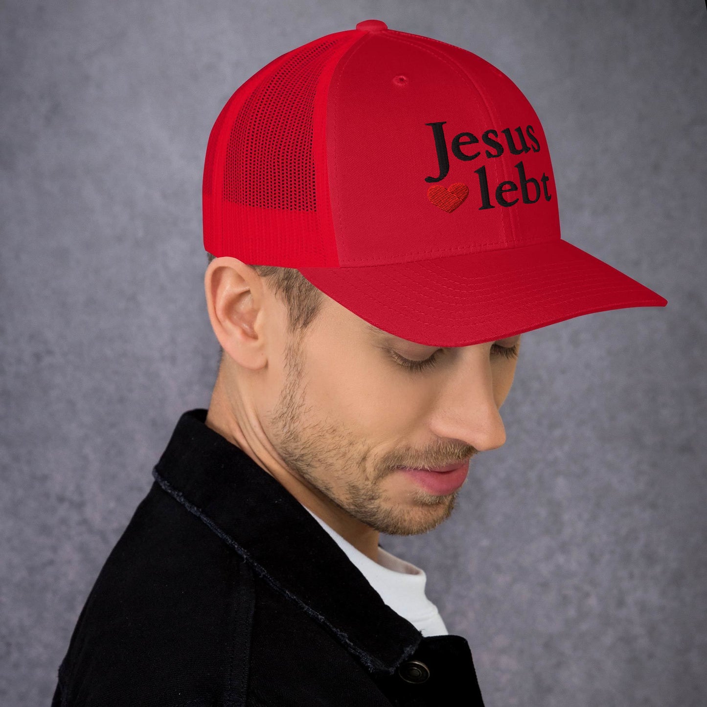 Jesus lebt - Trucker-Cap DE faith design by The Light of Life
