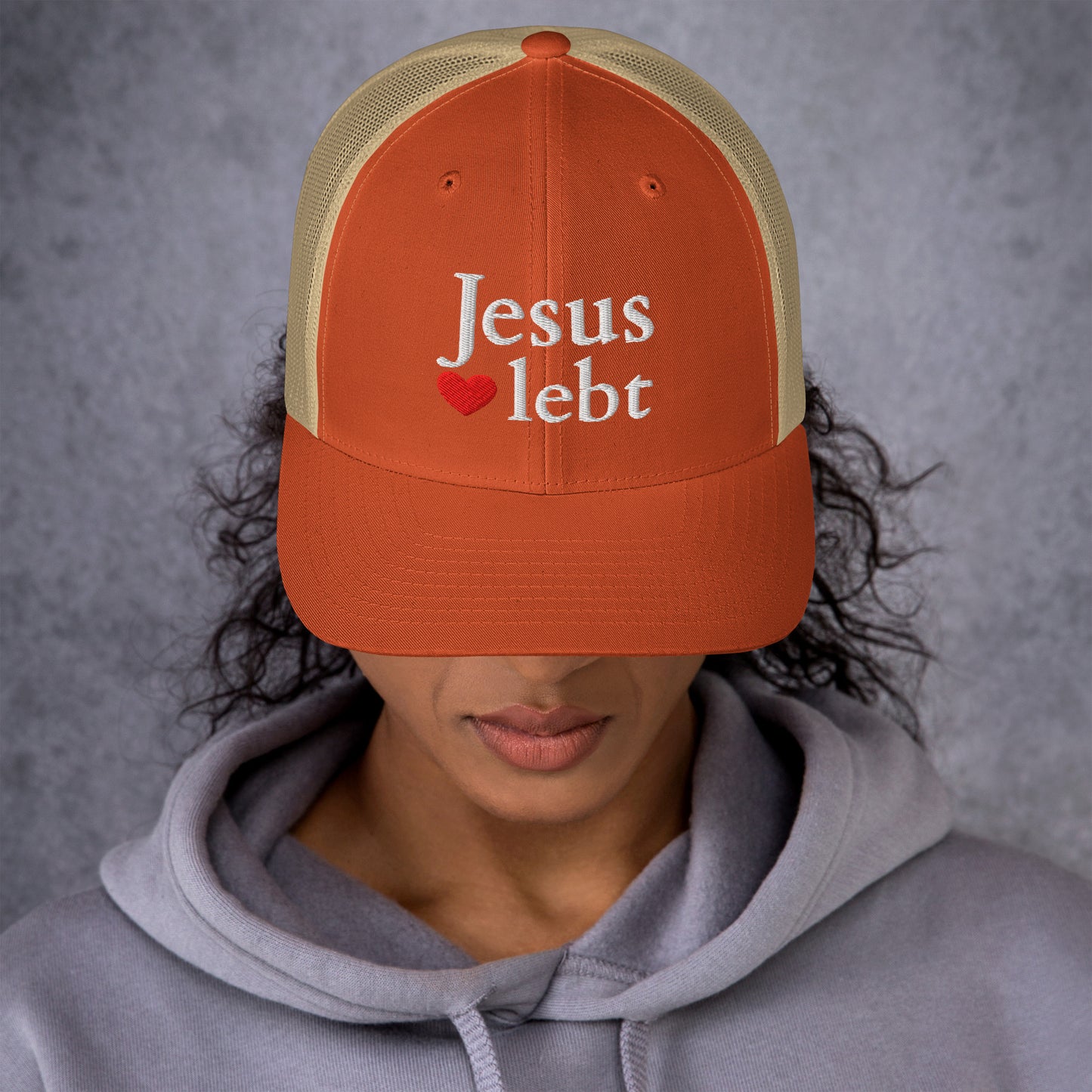 Jesus lebt - Trucker-Cap DE faith design by The Light of Life
