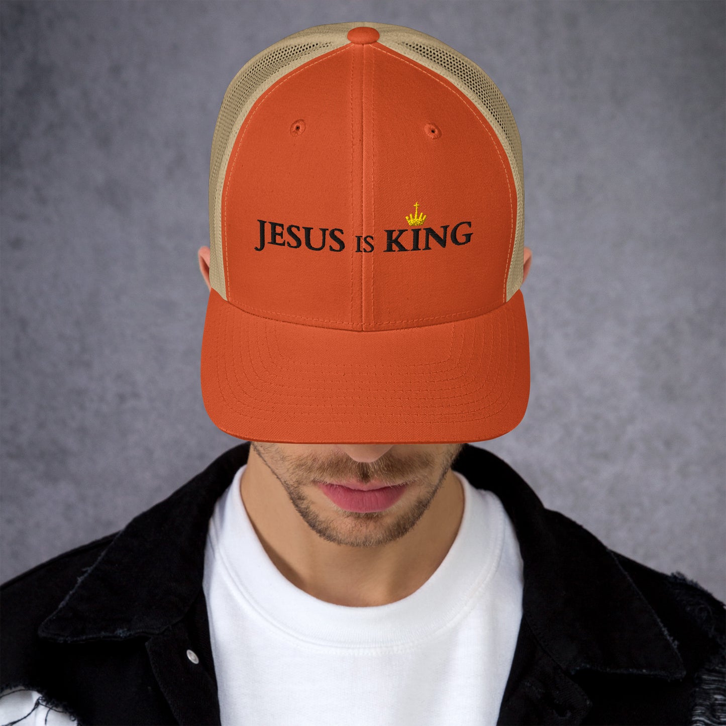 JESUS is KING - Trucker-Cap DE helles Design faith design by The Light of Life