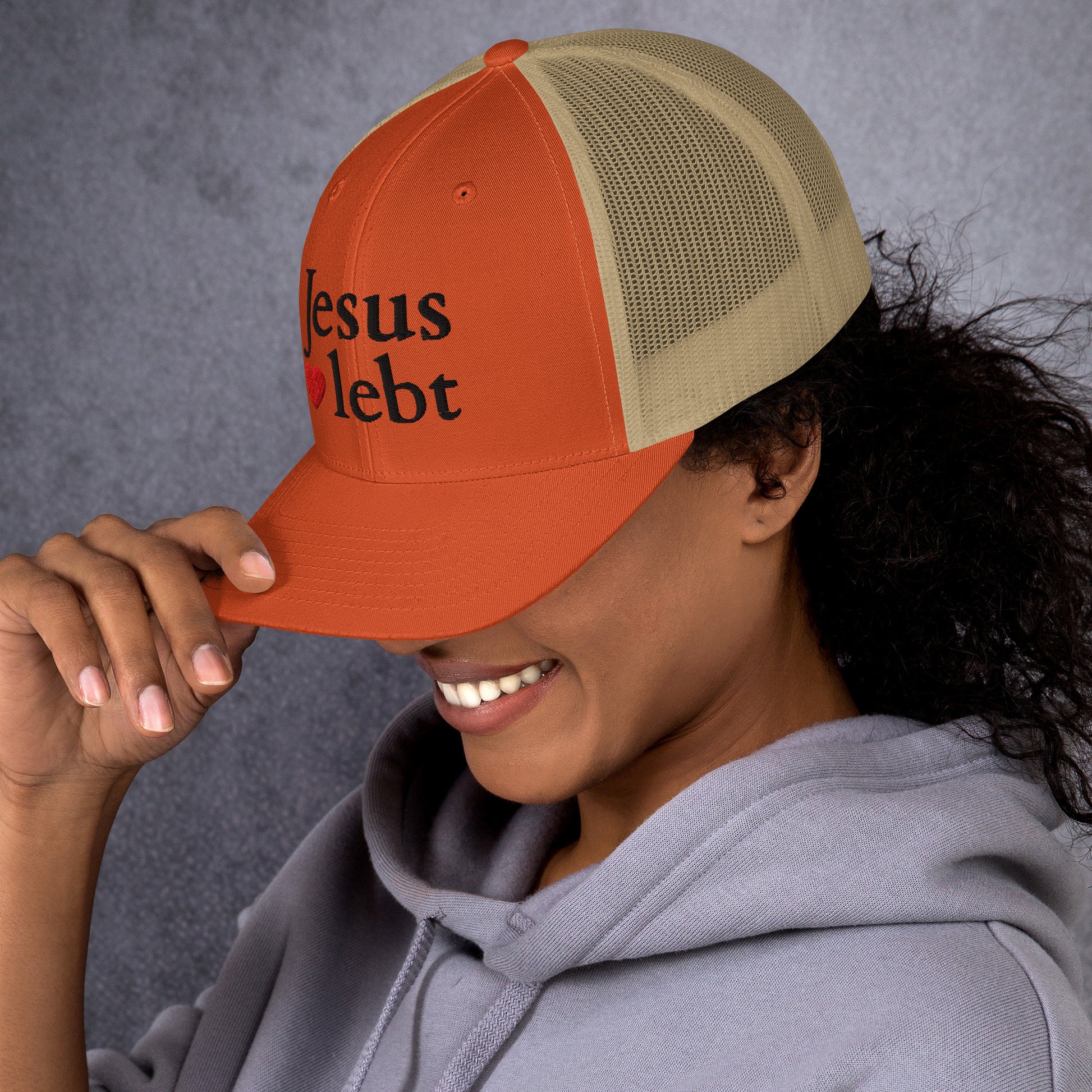 Jesus lebt - Trucker-Cap DE faith design by The Light of Life