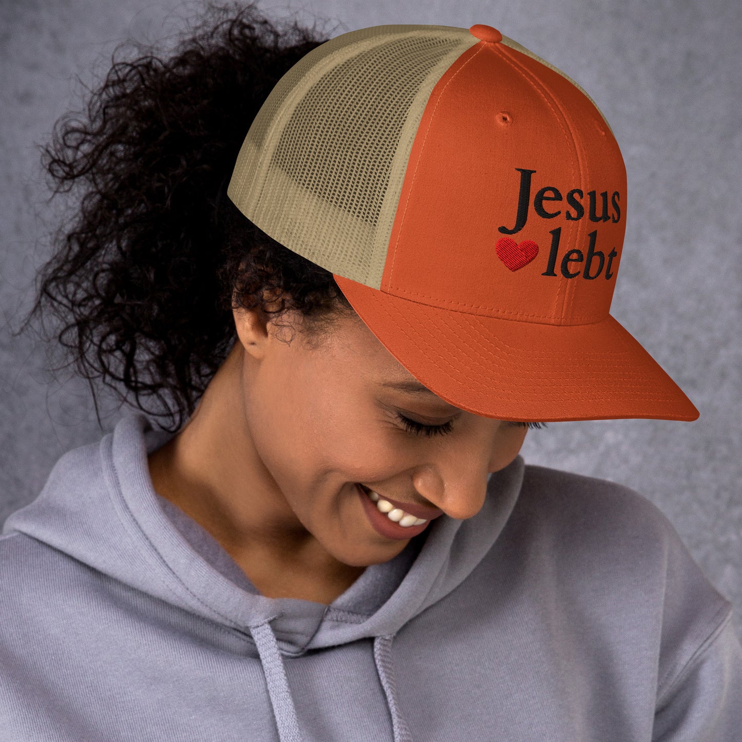 Jesus lebt - Trucker-Cap DE faith design by The Light of Life