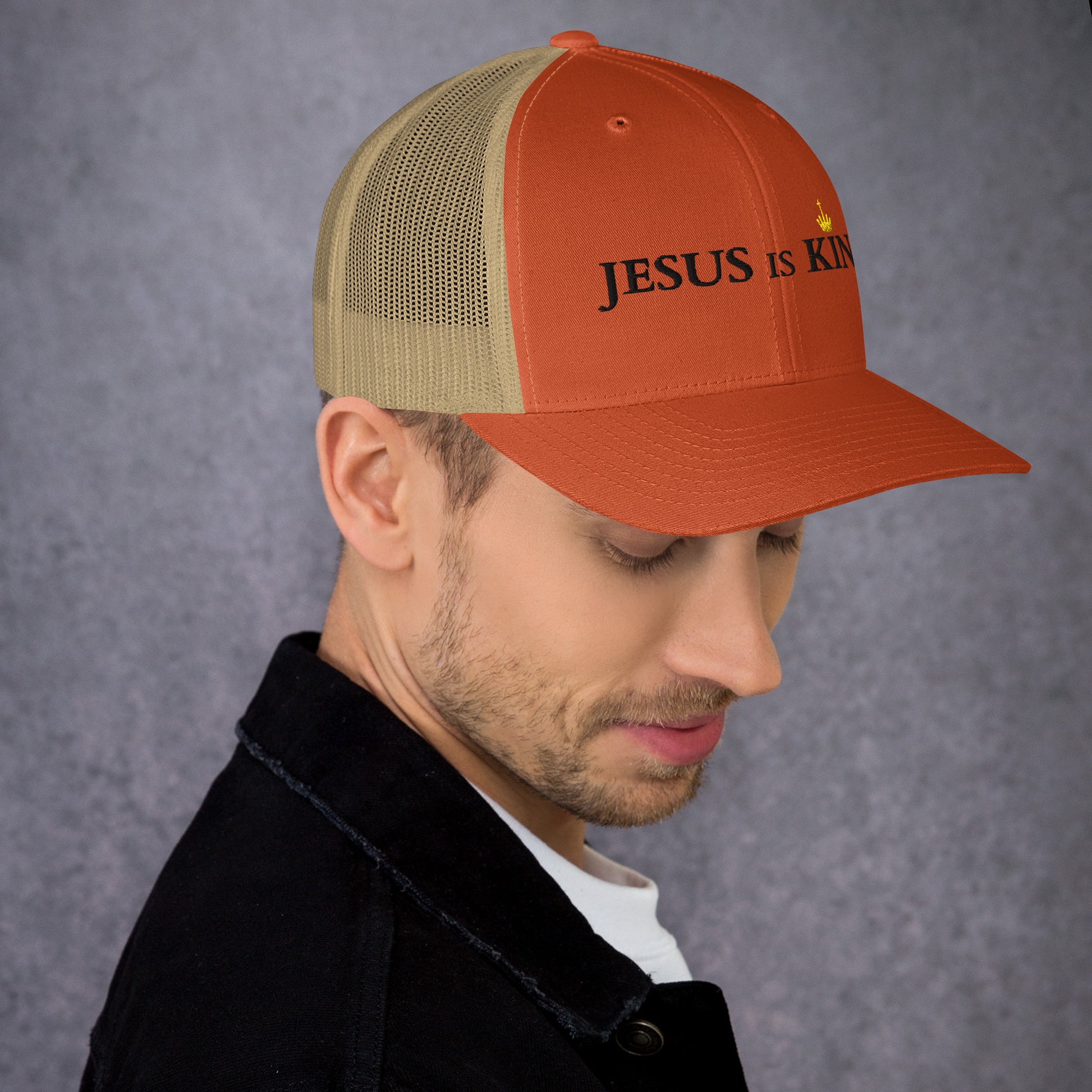JESUS is KING - Trucker-Cap DE helles Design faith design by The Light of Life