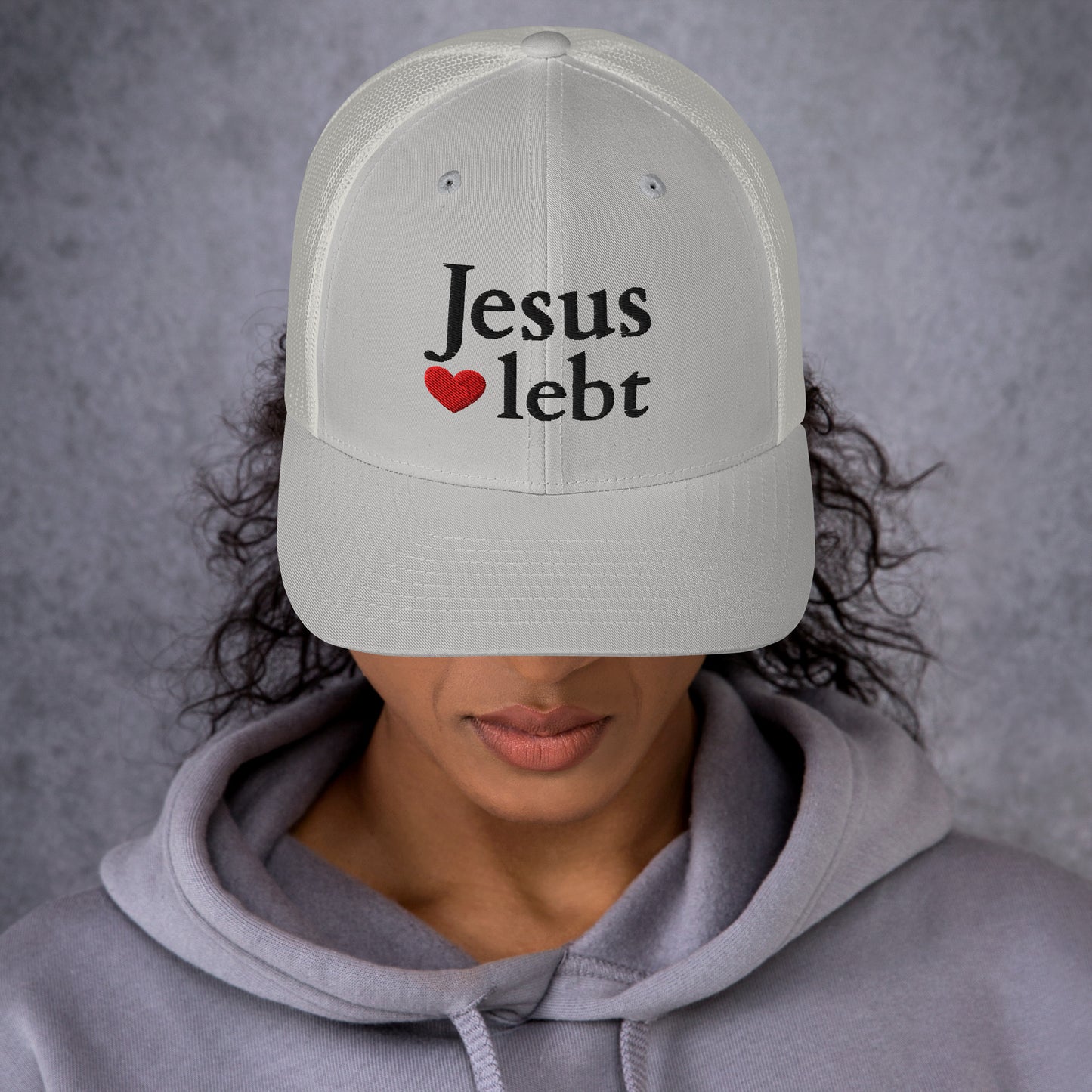 Jesus lebt - Trucker-Cap DE faith design by The Light of Life