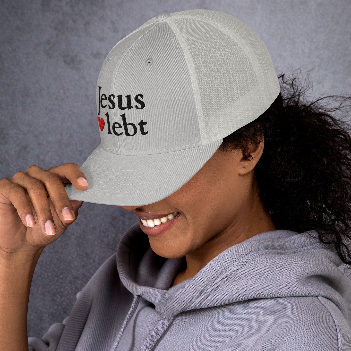 Jesus lebt - Trucker-Cap DE faith design by The Light of Life