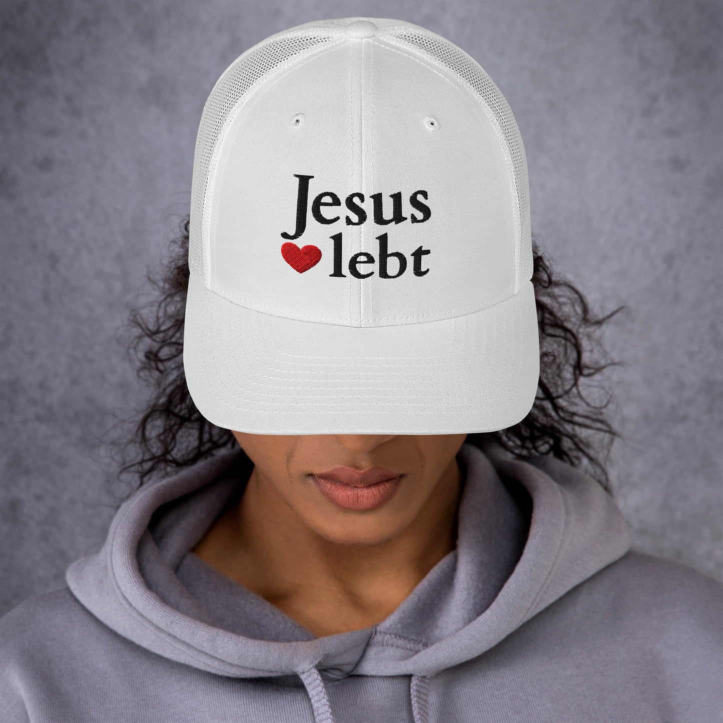 Jesus lebt - Trucker-Cap DE faith design by The Light of Life