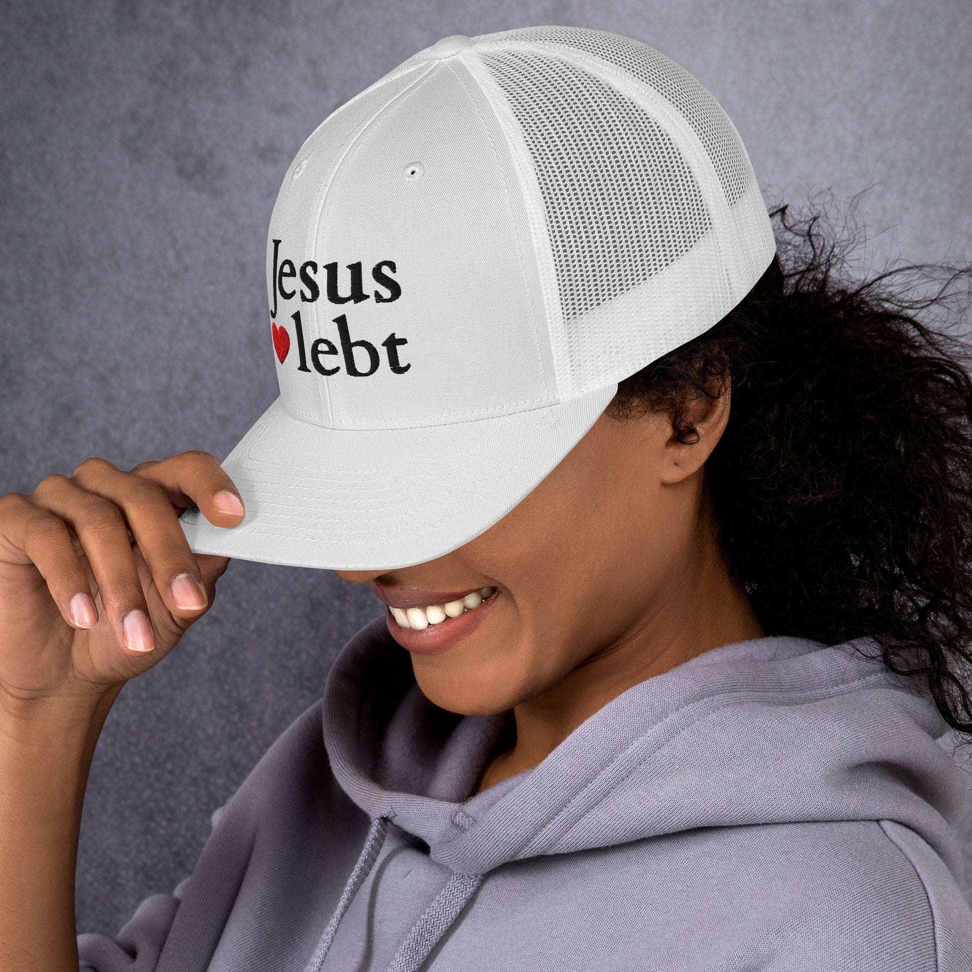Jesus lebt - Trucker-Cap DE faith design by The Light of Life