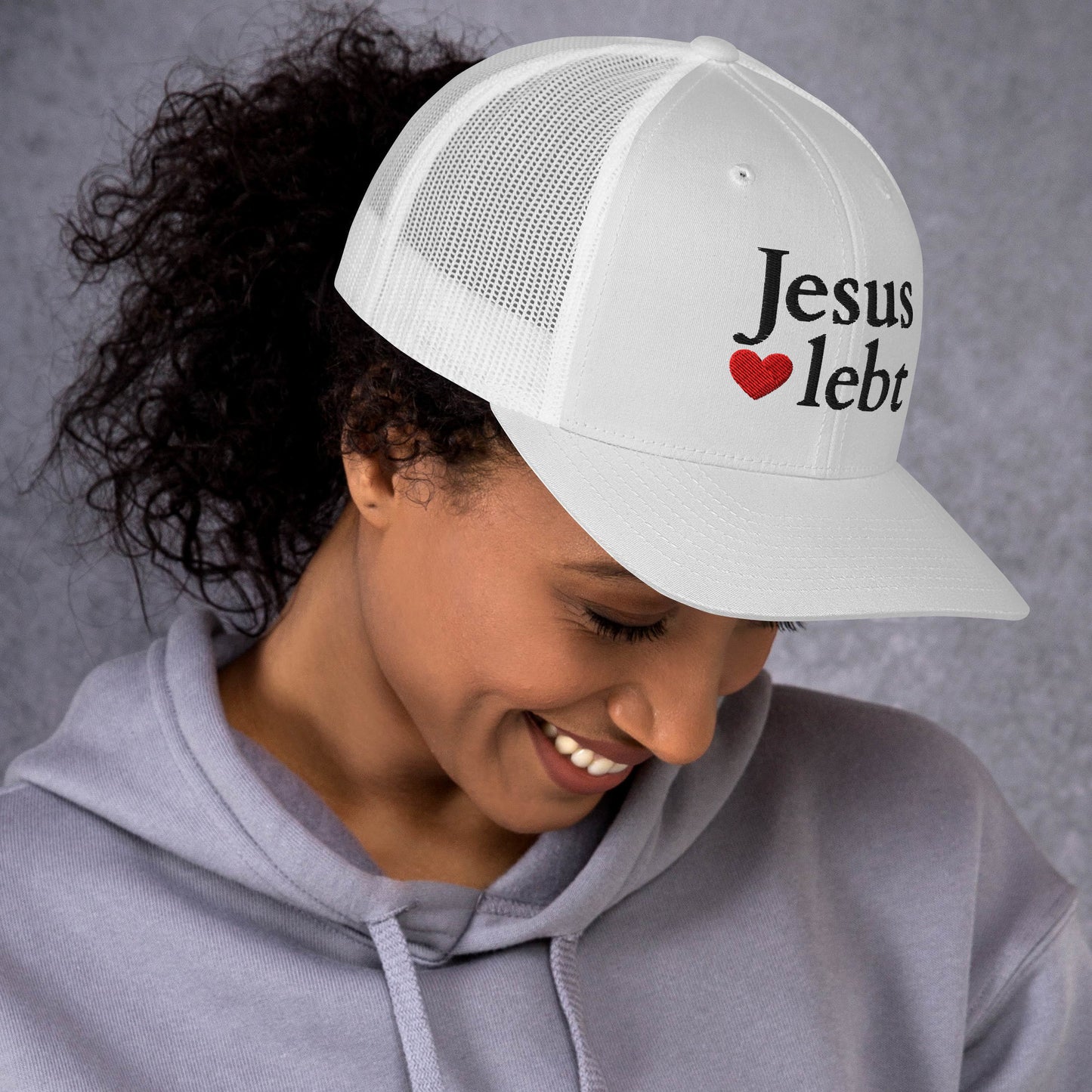 Jesus lebt - Trucker-Cap DE faith design by The Light of Life