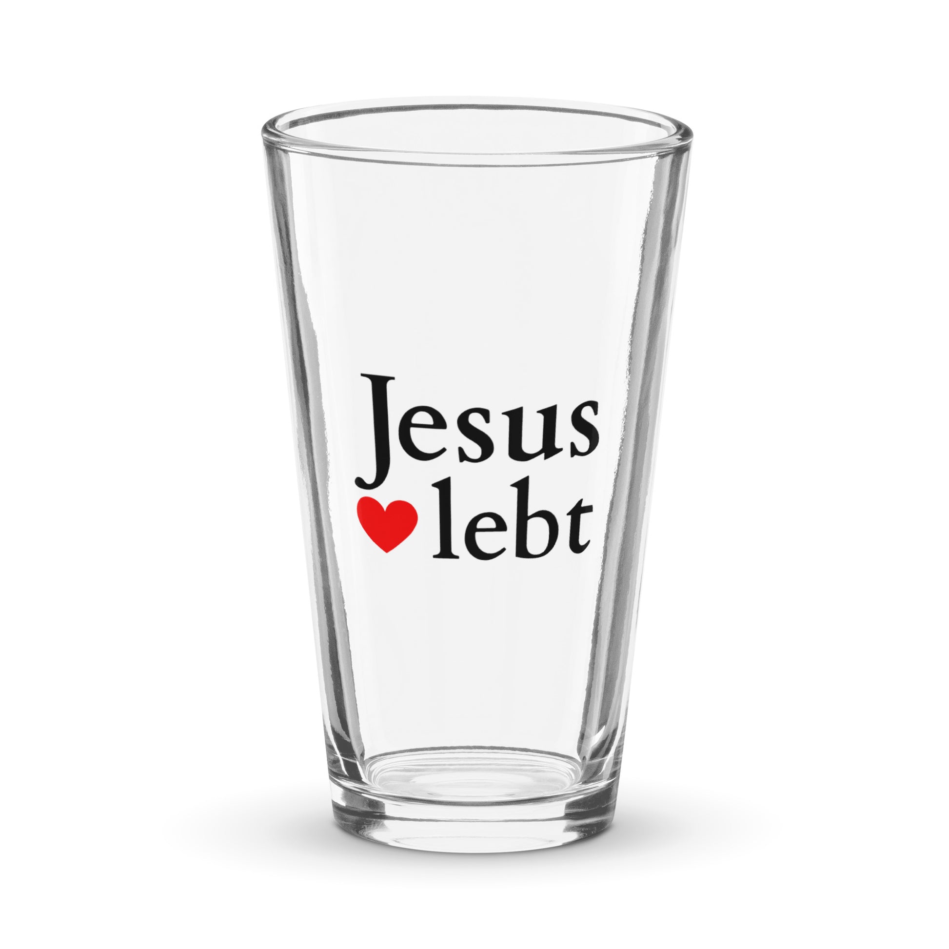 Jesus lebt - Pint-Glas - helles Design DE faith design by The Light of Life