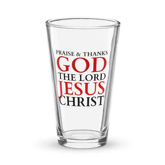 Praise & Thanks the Lord - Shaker pint glass - bright Design EN ${variant-option} faith design by The Light of Life