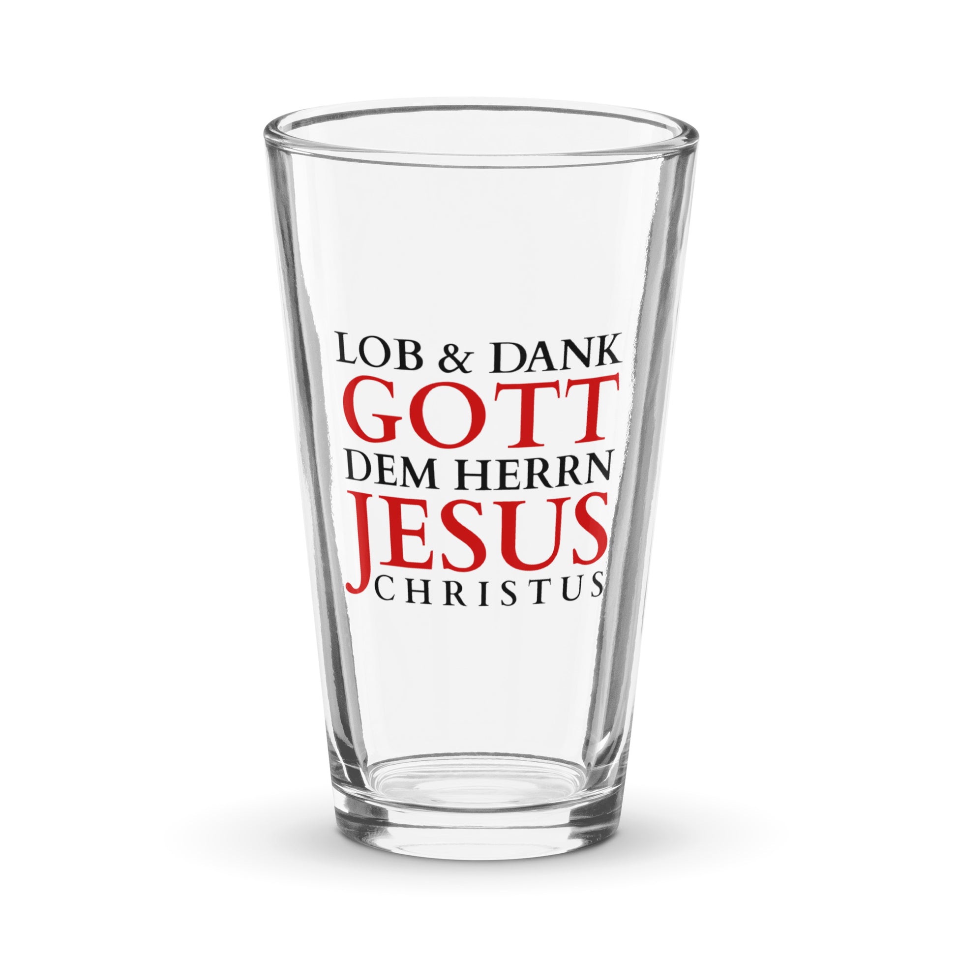 Lob & Dank - Pint-Glas DE faith design by The Light of Life