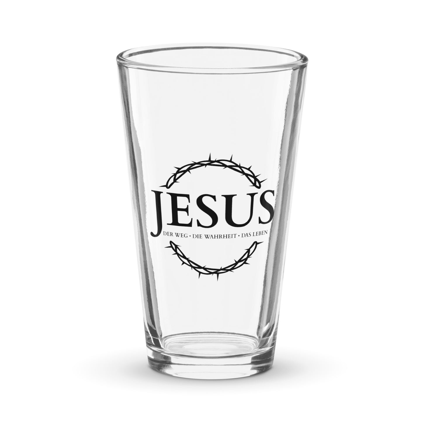 JESUS, Der Weg, Die Wahrheit, Das Leben Pint-Glas DE faith design by The Light of Life