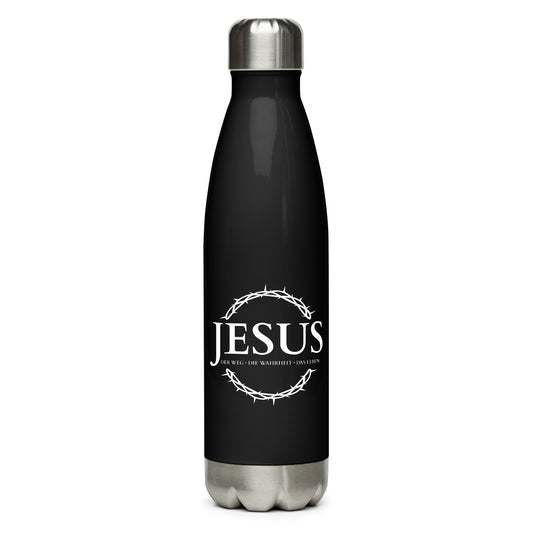 JESUS, the Way, The Truth, The Life - Edelstahl Trinkflasche DE ${variant-option} faith design by The Light of Life