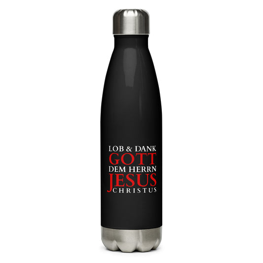 Lob & Dank dem Herrn Jesus - Edelstahl Trinkflasche DE ${variant-option} faith design by The Light of Life