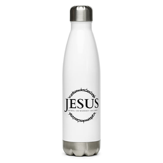 JESUS, der Weg, die Wahrheit, das Leben - Edelstahl Trinkflasche DE ${variant-option} faith design by The Light of Life