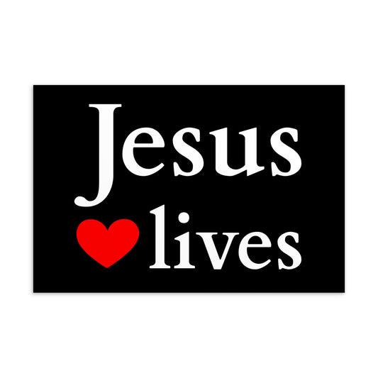 Jesus lives - Standard Postcard - D-Design EN faith design by The Light of Life