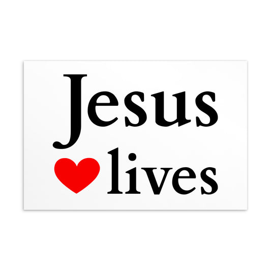 Jesus lives - Standard Postcard - B-Design EN faith design by The Light of Life
