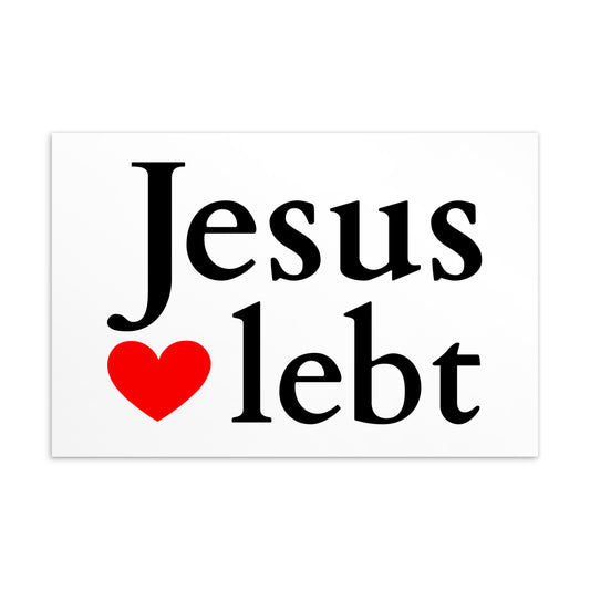 Jesus lebt - Standard-Postkarte - B-Design ${variant-option} faith design by The Light of Life