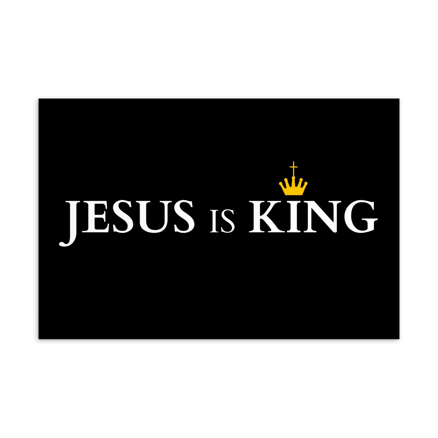 JESUS is KING - Standard-Postkarte - D-Design DE faith design by The Light of Life