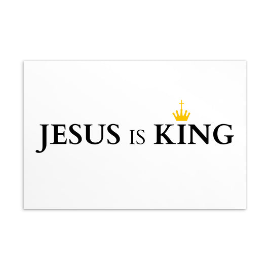 JESUS is KING - Standard Postcard - B-Design EN ${variant-option} faith design by The Light of Life
