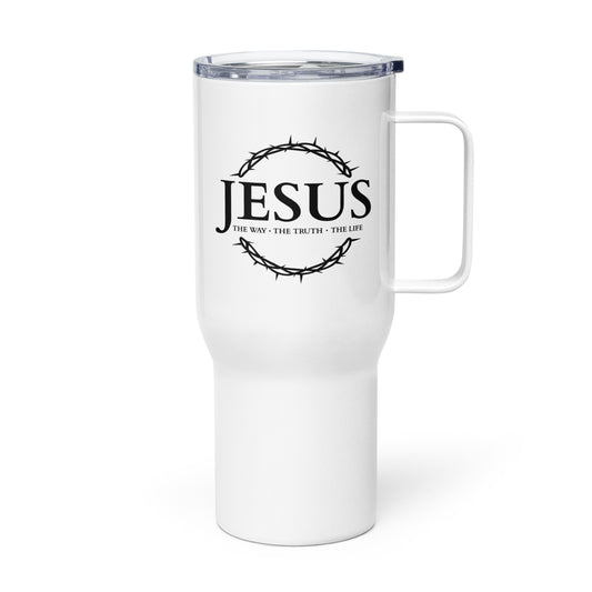 JESUS, the Way, The Truth, The Life - Travel mug with a handle EN ${variant-option} faith design by The Light of Life