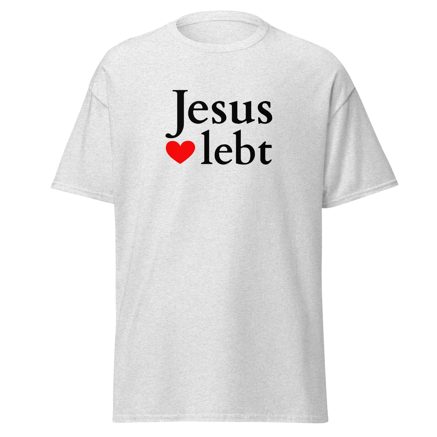 Jesus lebt - Klassisches Unisex T-Shirt - helles Design - DE faith design by Das Licht des Lebens