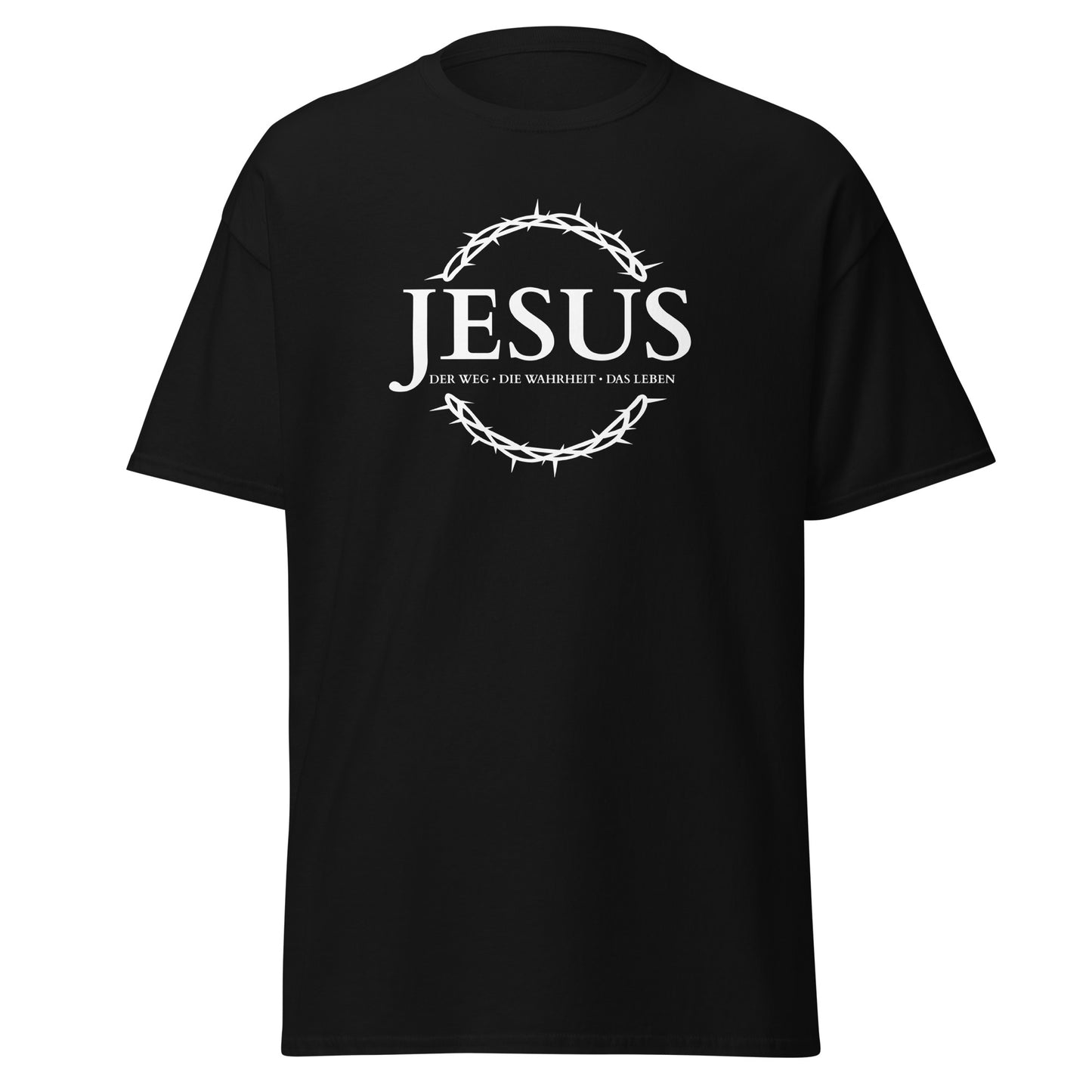 JESUS - der Weg, die Wahrheit, das Leben - Klassisches Unisex T-Shirt - dunkles Design - DE ${variant-option} faith design by Das Licht des Lebens