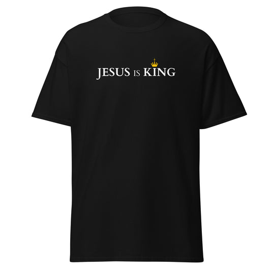 Jesus is King - Unisex classic tee - dark design - EN ${variant-option} faith design by Das Licht des Lebens