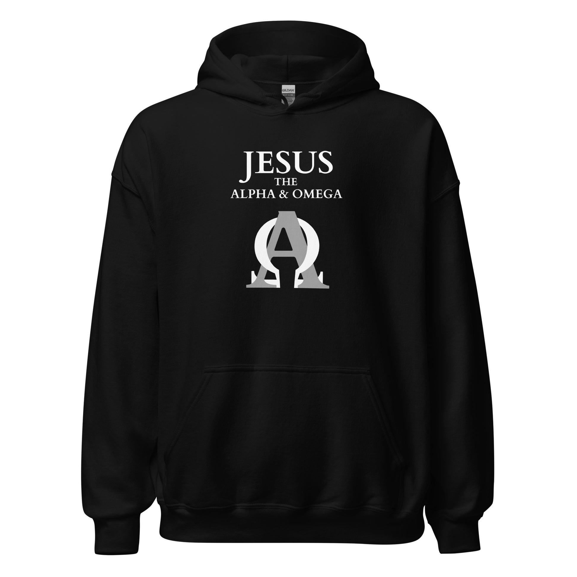 JESUS The Alpha & Omega - Unisex Hoodie - dark design - EN faith design by The Light of Life