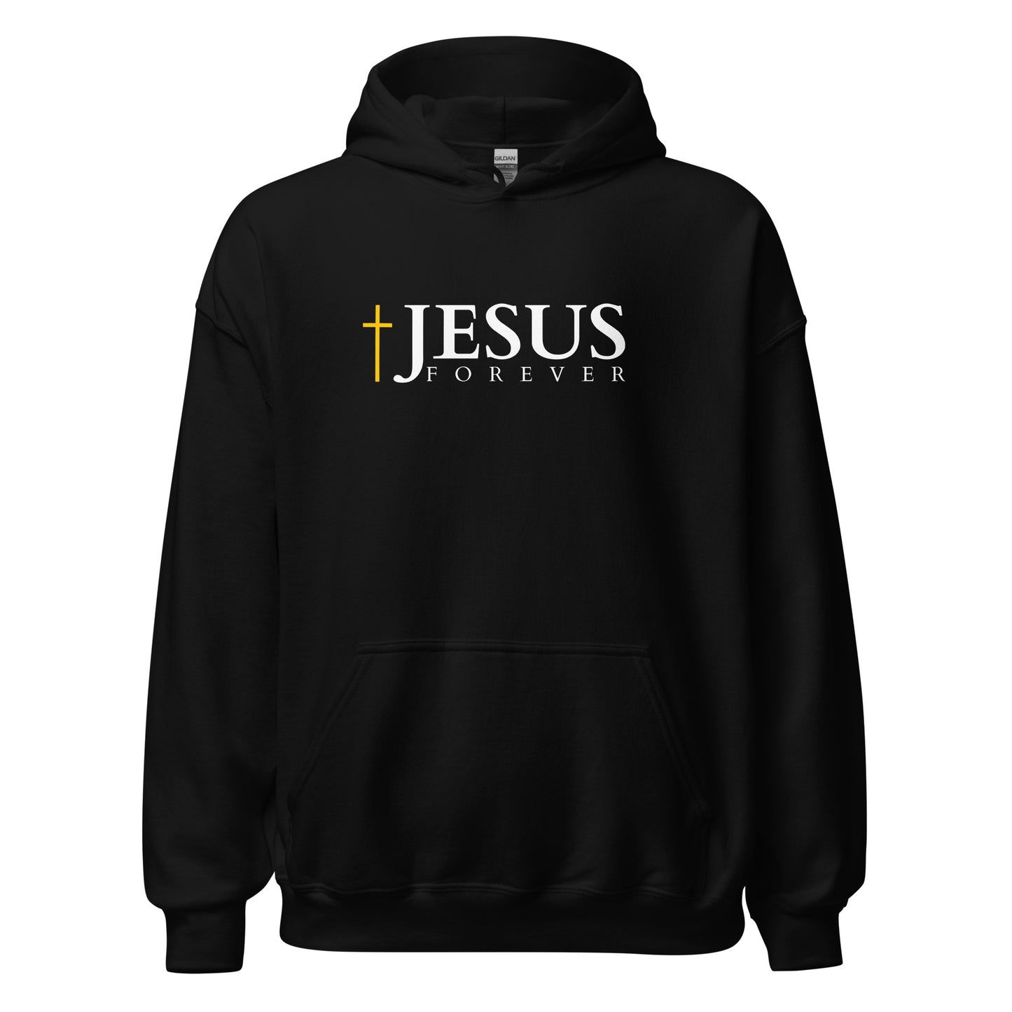 JESUS FOREVER - Unisex Hoodie - dark Design - EN ${variant-option} faith design by The Light of Life