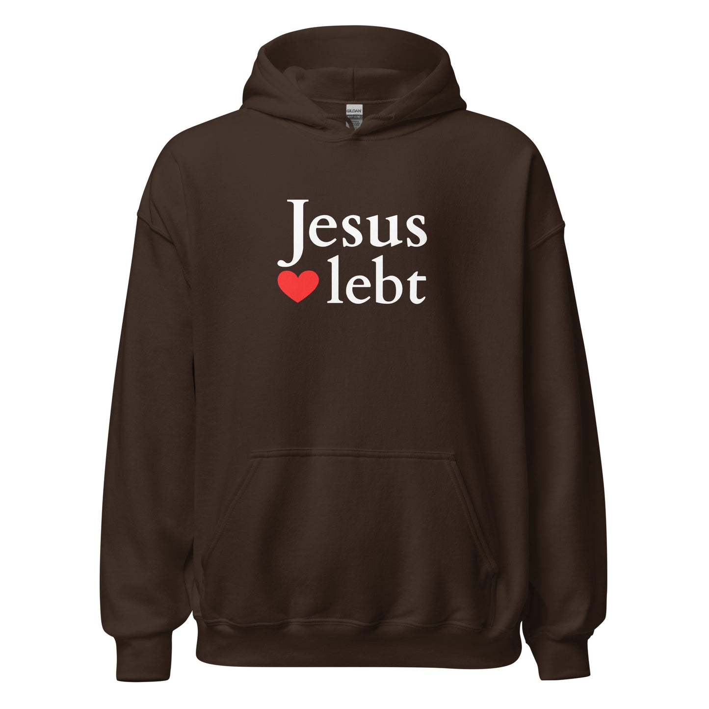 Jesus lebt - Unisex-Kapuzenpullover - dunkles design - DE faith design by Das Licht des Lebens