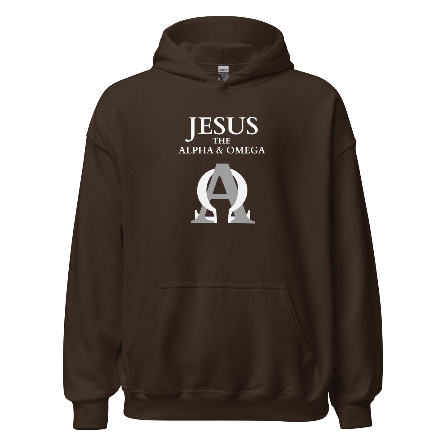 JESUS The Alpha & Omega - Unisex Hoodie - dark design - EN faith design by The Light of Life
