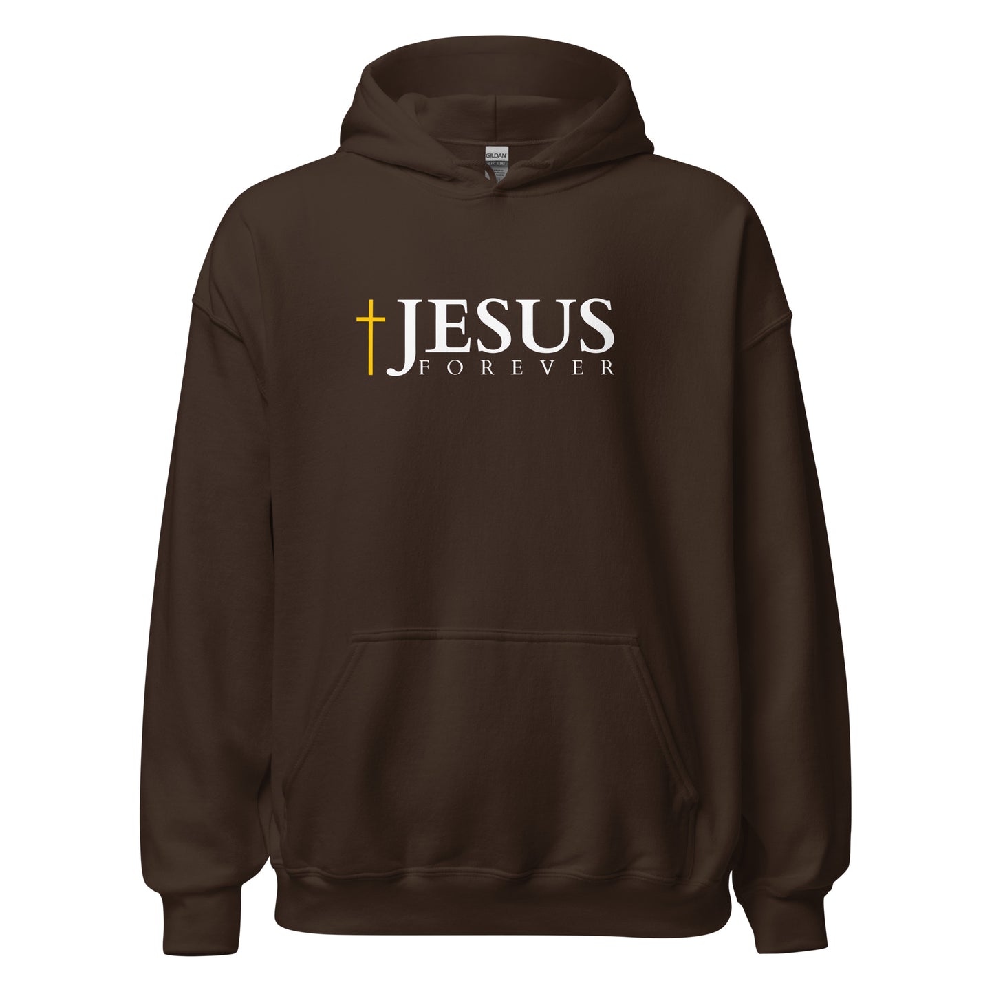 JESUS FOREVER - Unisex Hoodie - dark Design - EN ${variant-option} faith design by The Light of Life