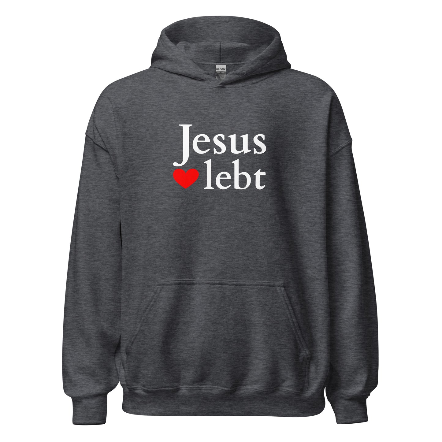 Jesus lebt - Unisex-Kapuzenpullover - dunkles design - DE faith design by Das Licht des Lebens