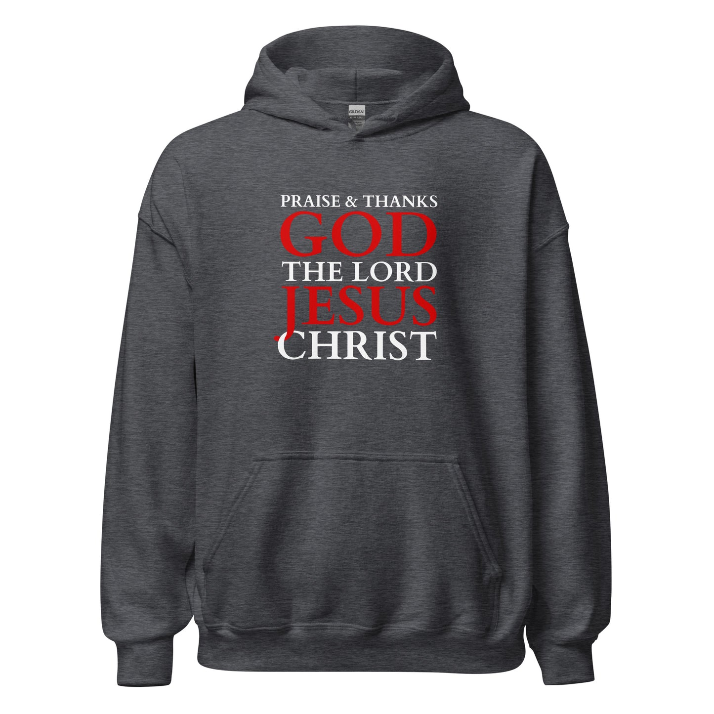 Praise God Jesus Christ - Unisex Hoodie - dark design - EN ${variant-option} faith design by Das Licht des Lebens