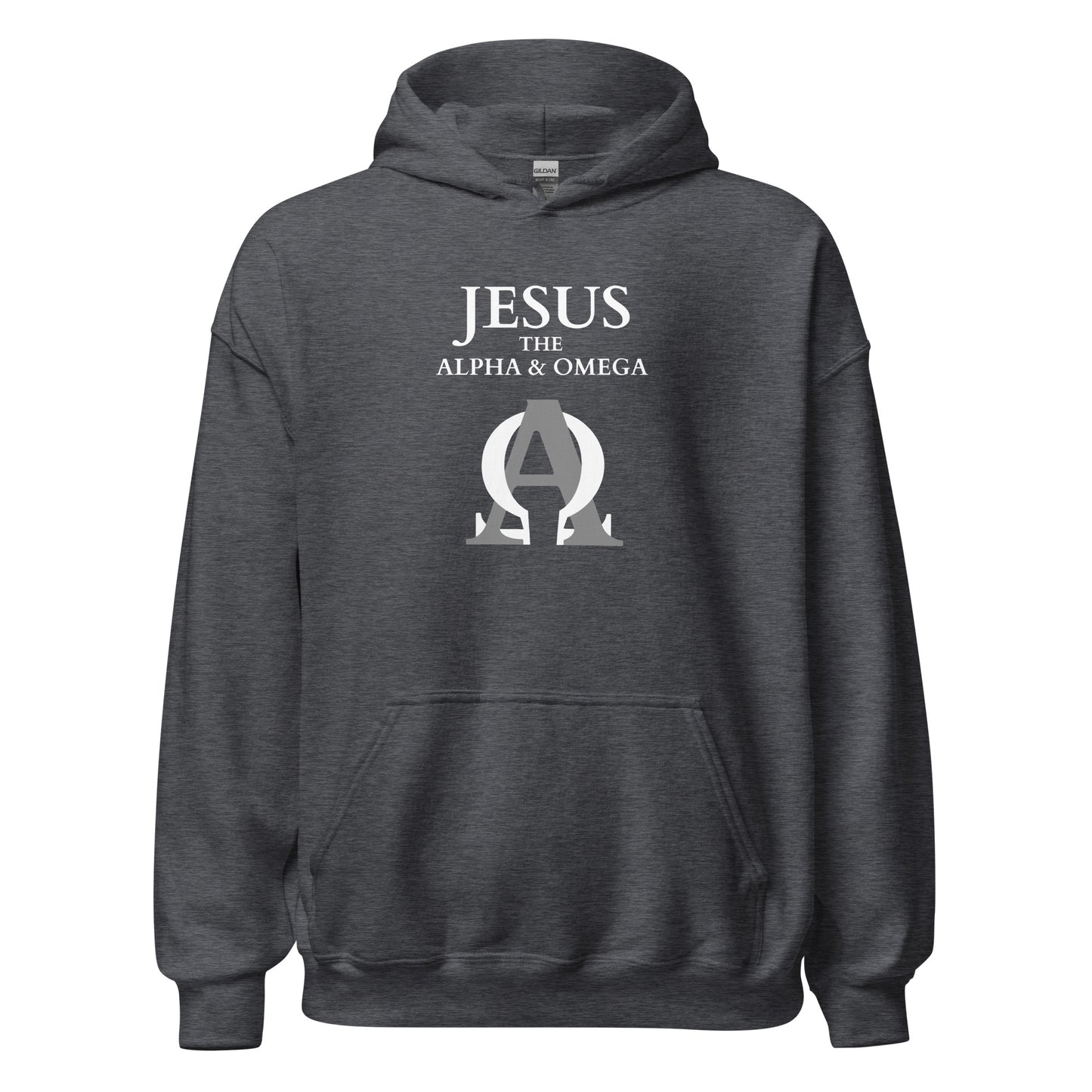 JESUS The Alpha & Omega - Unisex Hoodie - dark design - EN faith design by The Light of Life