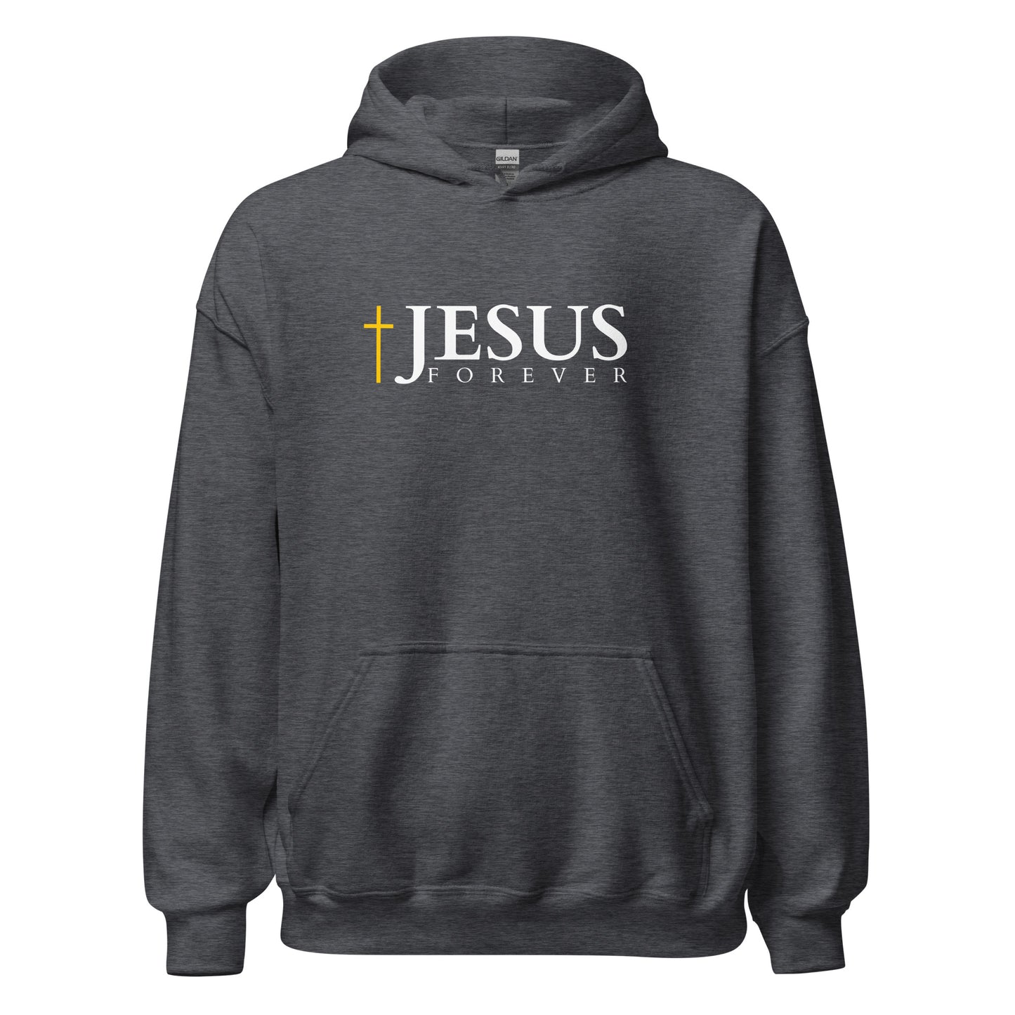 JESUS FOREVER - Unisex Hoodie - dark Design - EN ${variant-option} faith design by The Light of Life