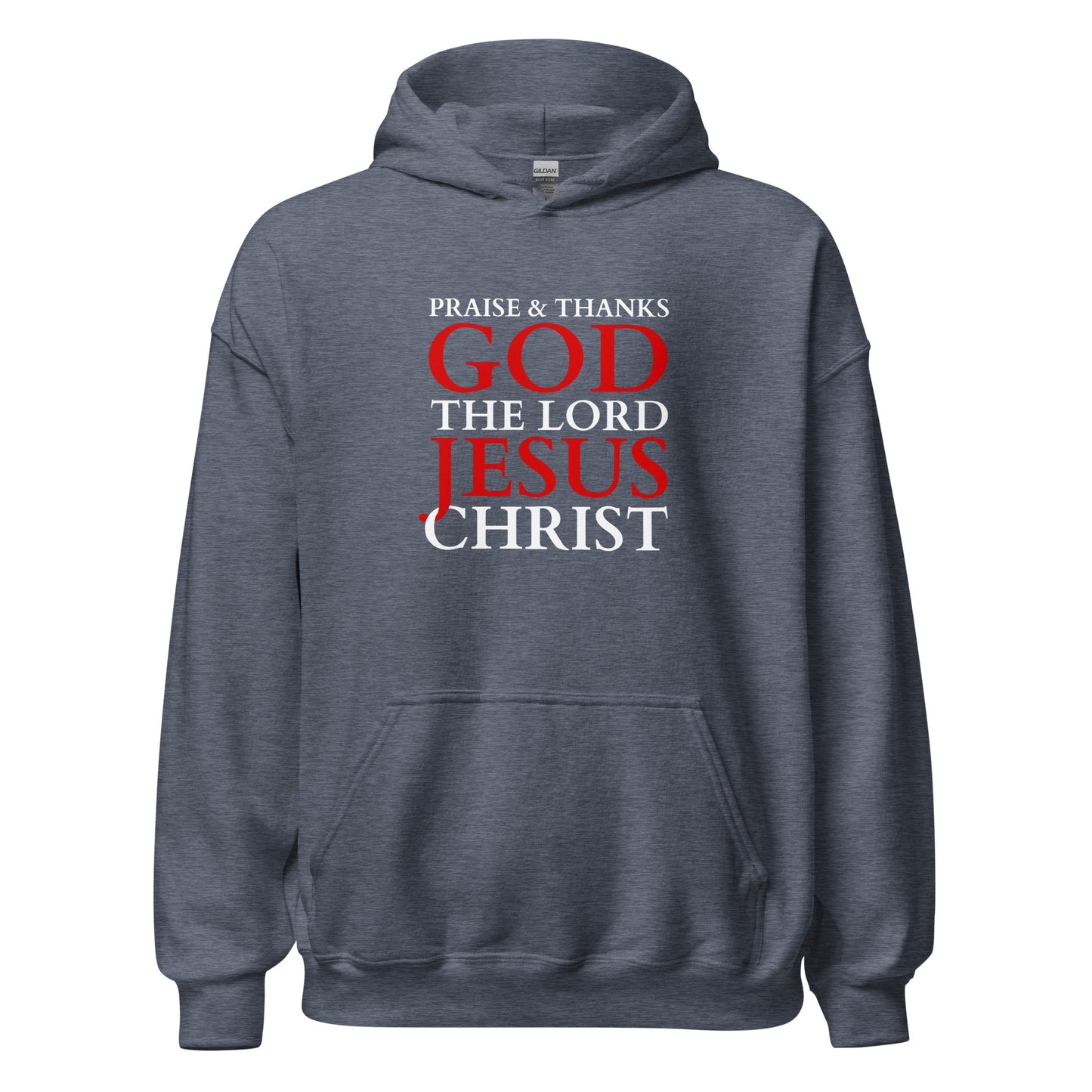 Praise God Jesus Christ - Unisex Hoodie - dark design - EN ${variant-option} faith design by Das Licht des Lebens