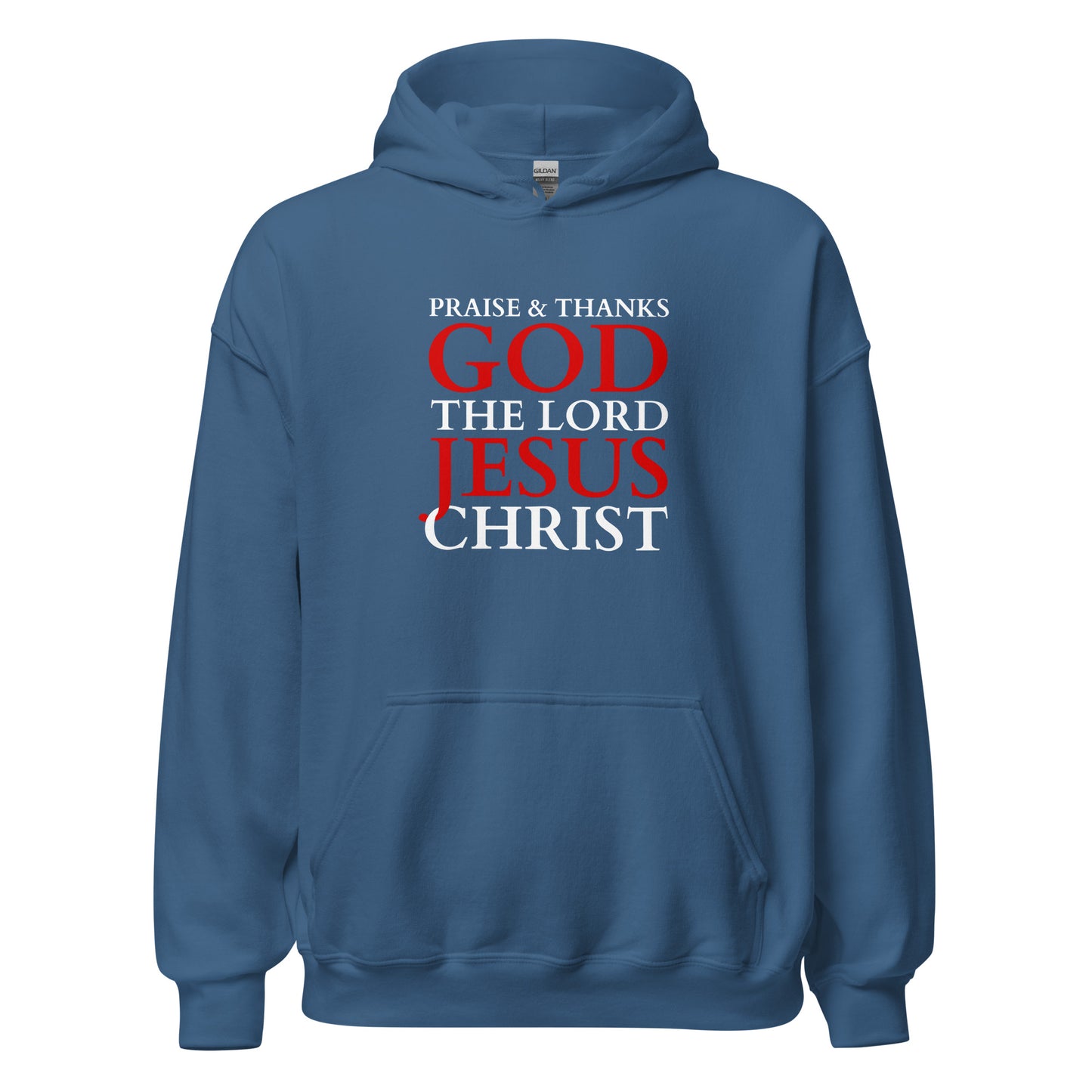 Praise God Jesus Christ - Unisex Hoodie - dark design - EN ${variant-option} faith design by Das Licht des Lebens