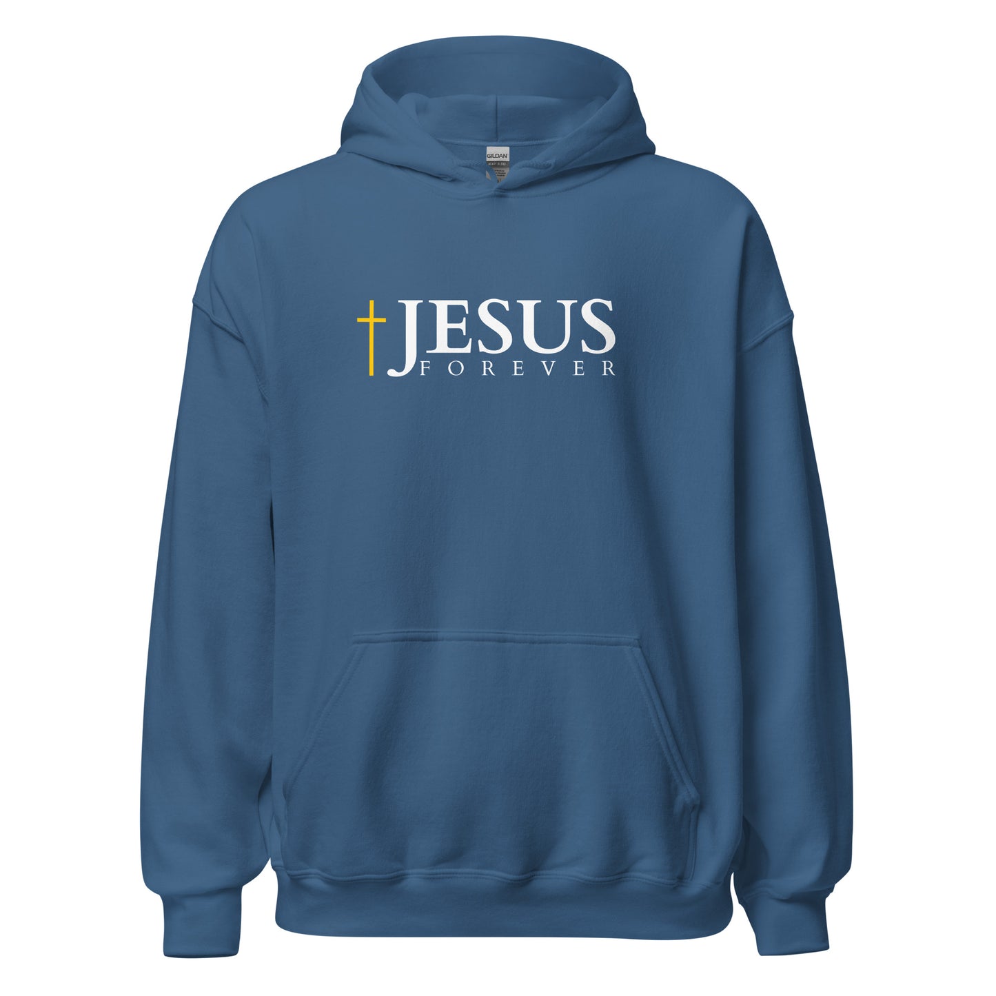 JESUS FOREVER - Unisex Hoodie - dark Design - EN ${variant-option} faith design by The Light of Life