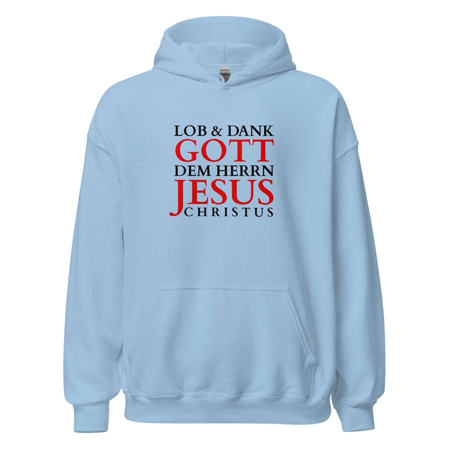 Lob & Dank Gott - Unisex Hoodie - helles Design - DE faith design by Das Licht des Lebens