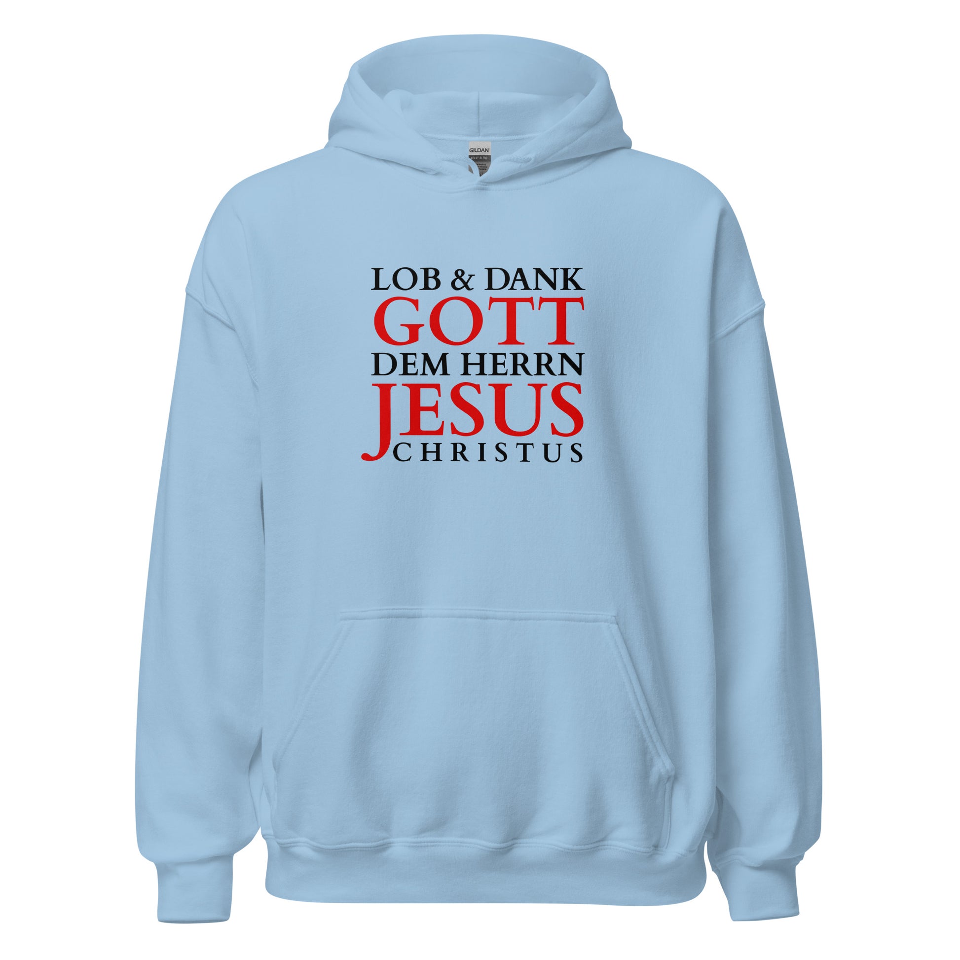 Lob & Dank Gott - Unisex Hoodie - helles Design - DE faith design by Das Licht des Lebens