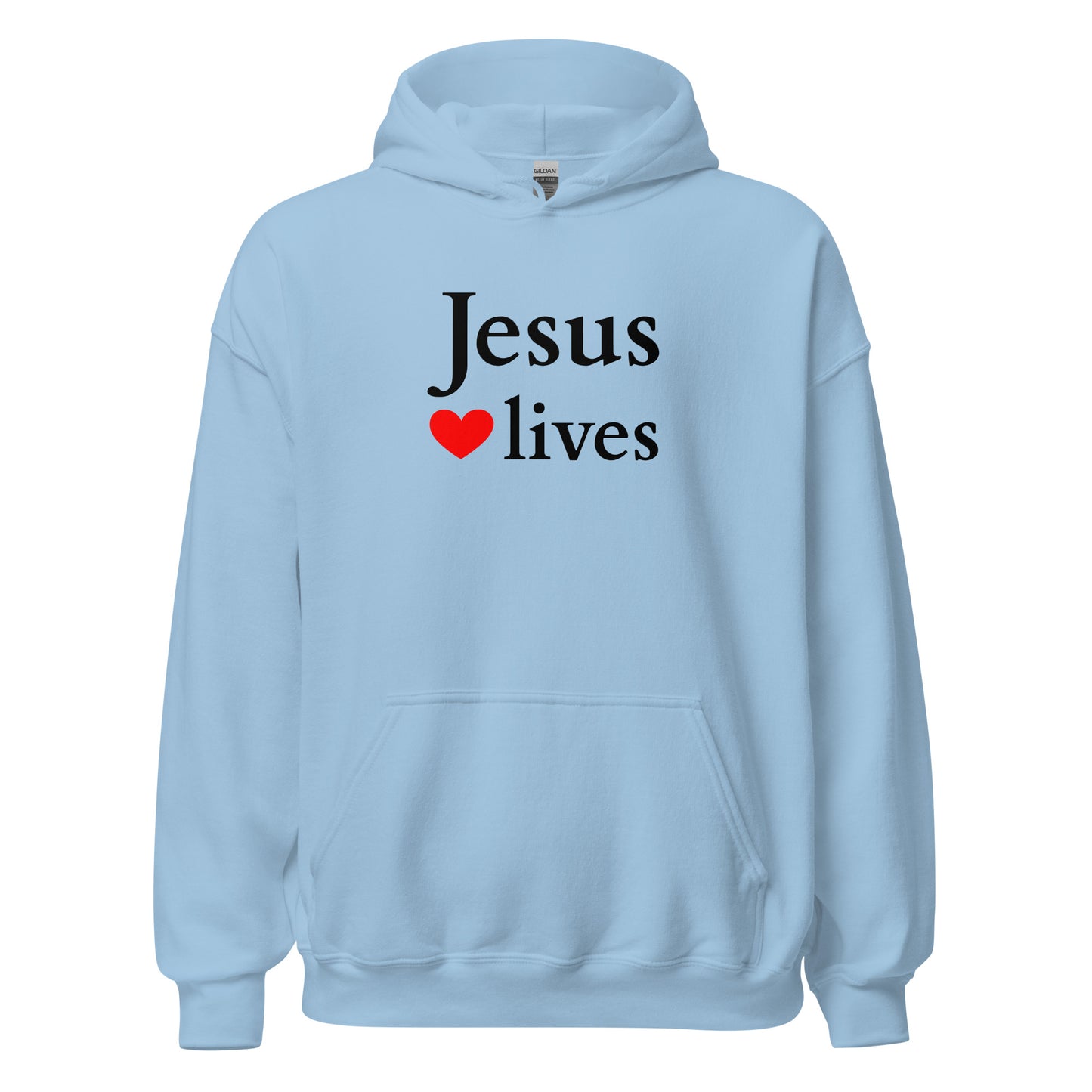 Jesus lives - Unisex Hoodie - helles Design - EN faith design by Das Licht des Lebens