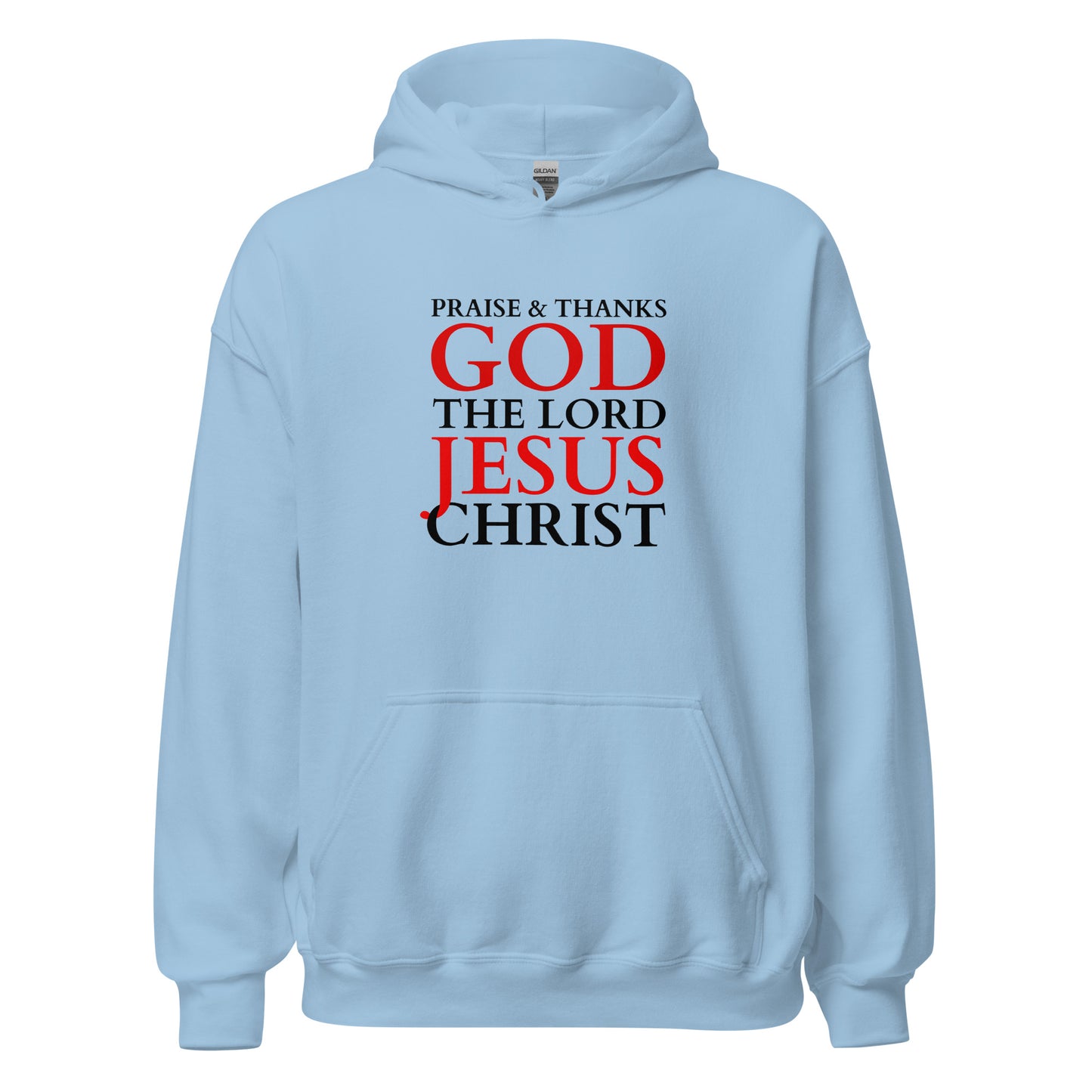 Praise God Jesus Christ - Unisex Hoodie - bright design- EN ${variant-option} faith design by Das Licht des Lebens