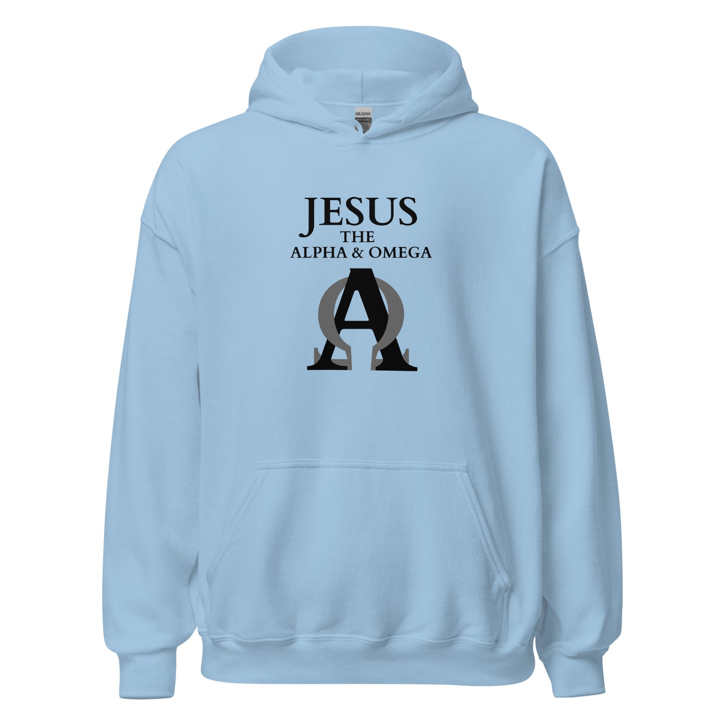 JESUS The Alpha & Omega - Unisex Hoodie - bright design - EN faith design by The Light of Life