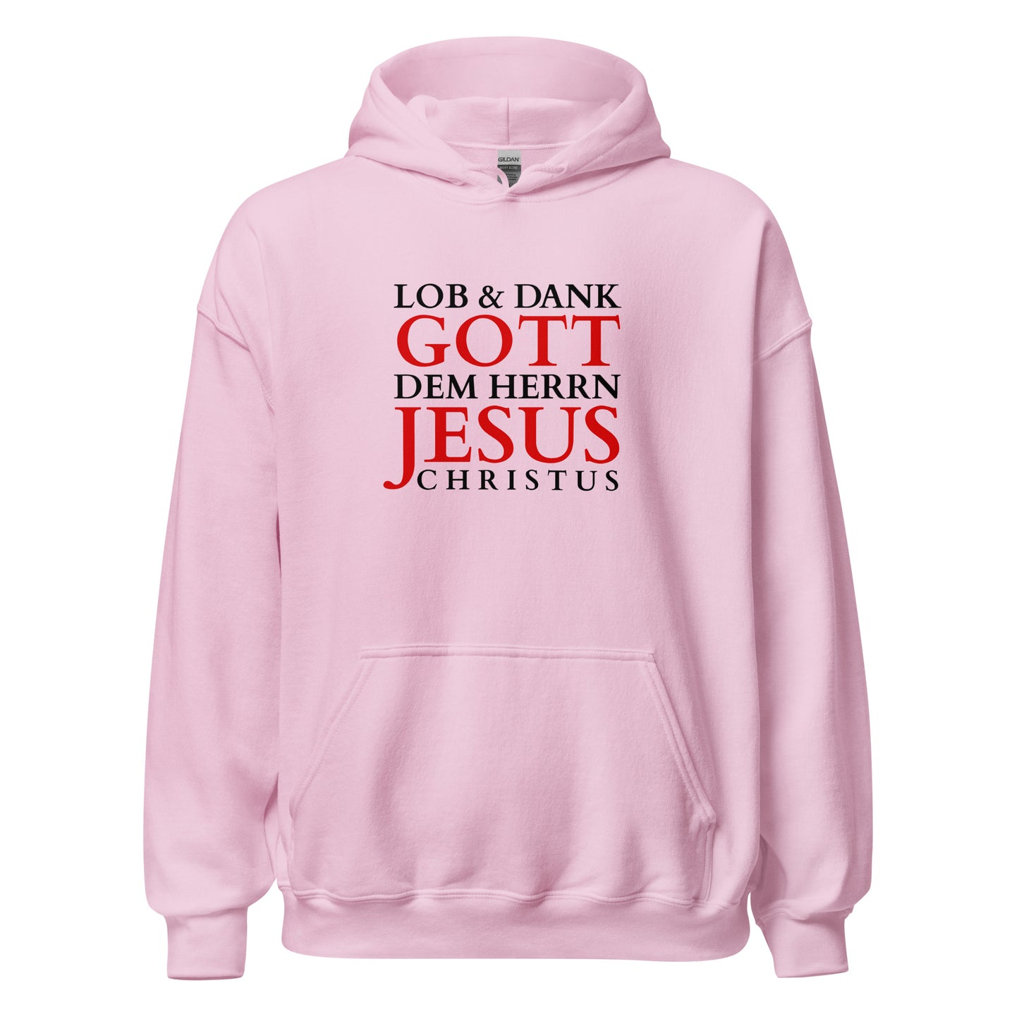 Lob & Dank Gott - Unisex Hoodie - helles Design - DE faith design by Das Licht des Lebens