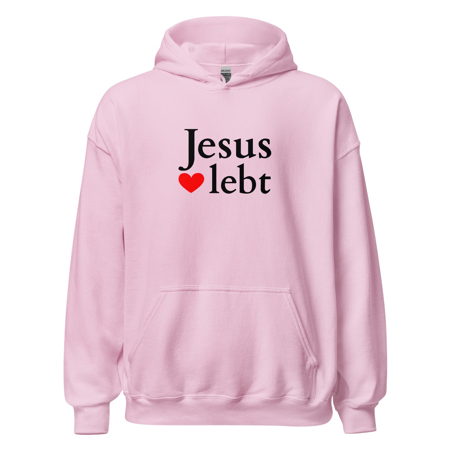 Jesus lebt - Unisex-Kapuzenpullover - helles design - DE faith design by Das Licht des Lebens