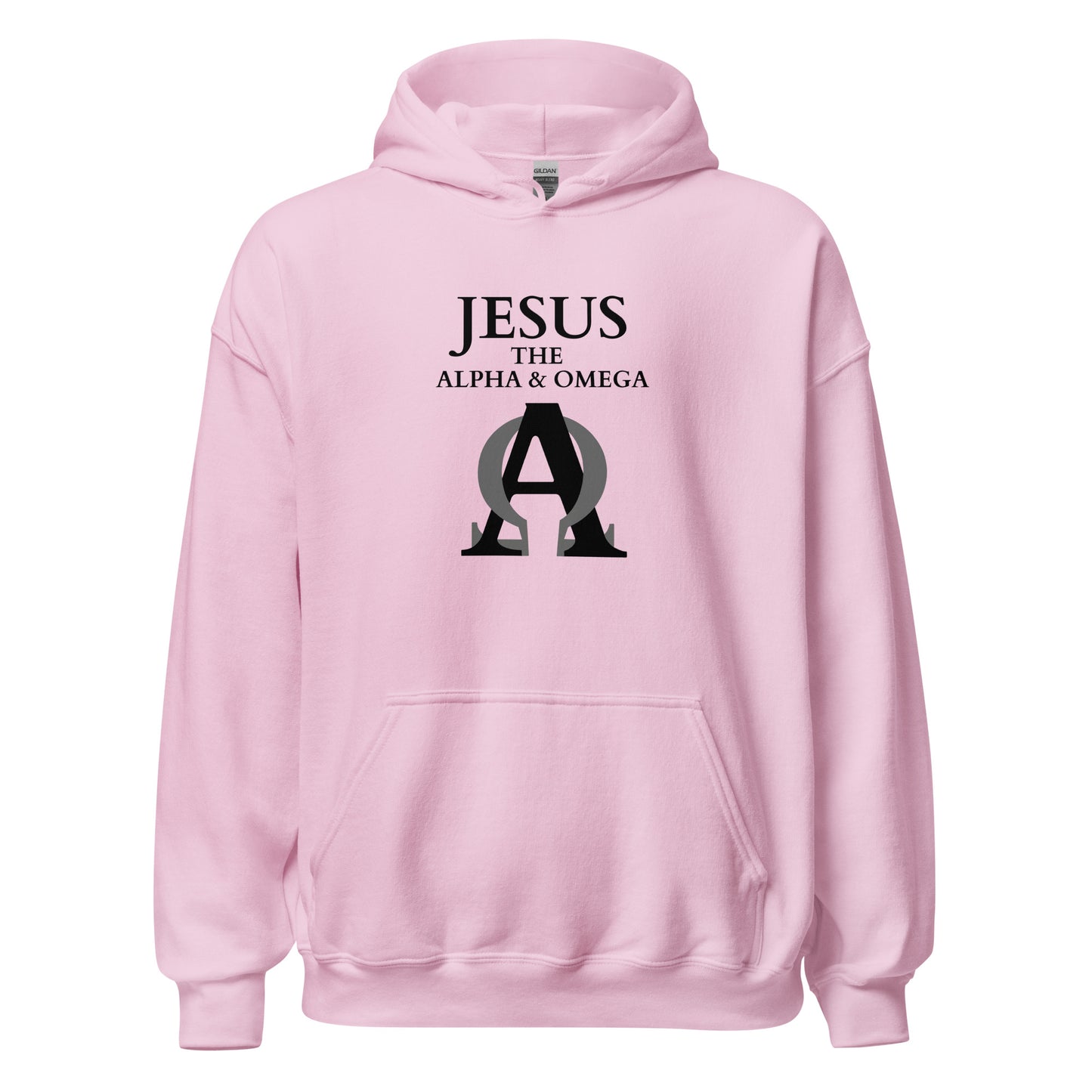 JESUS The Alpha & Omega - Unisex Hoodie - bright design - EN faith design by The Light of Life