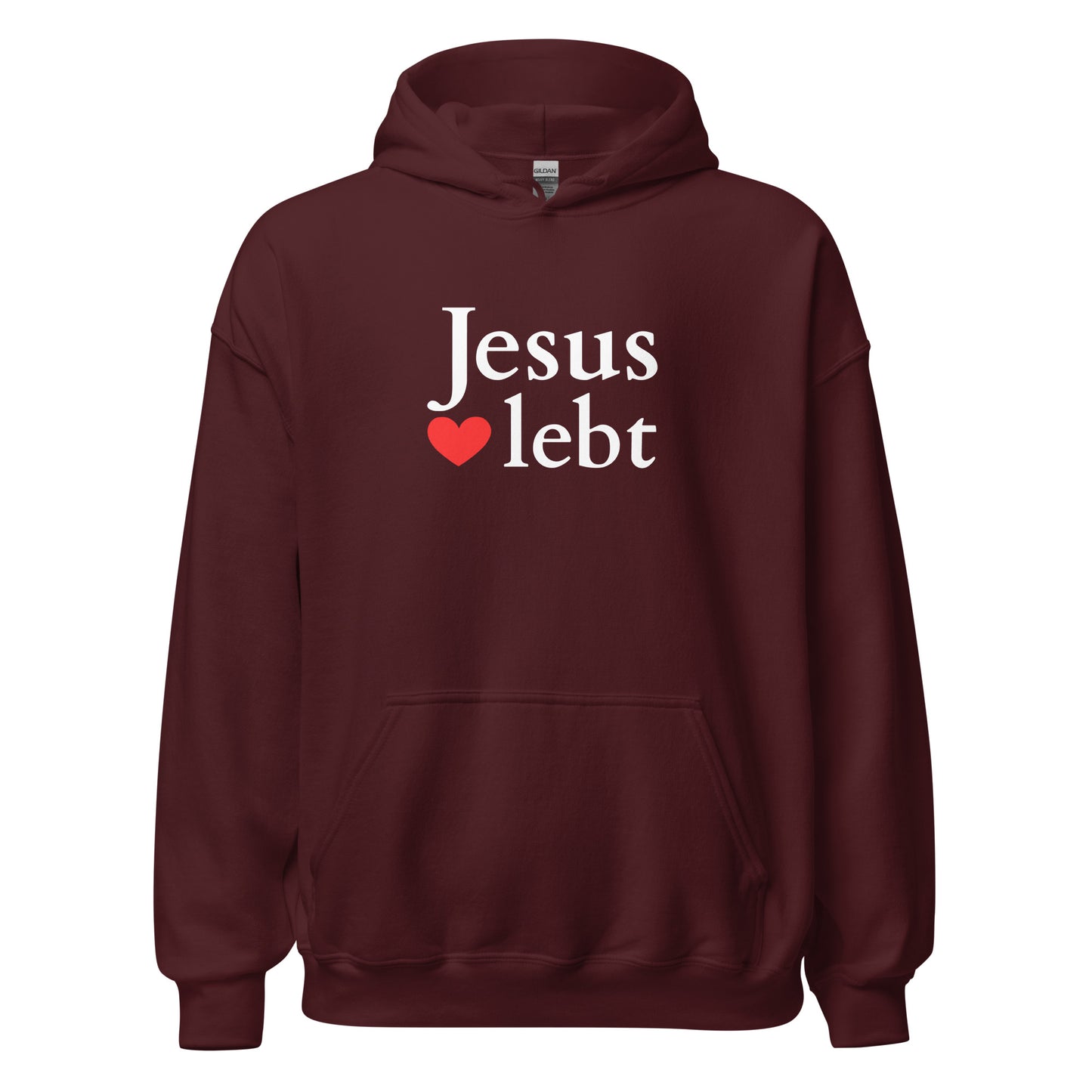 Jesus lebt - Unisex-Kapuzenpullover - dunkles design - DE faith design by Das Licht des Lebens